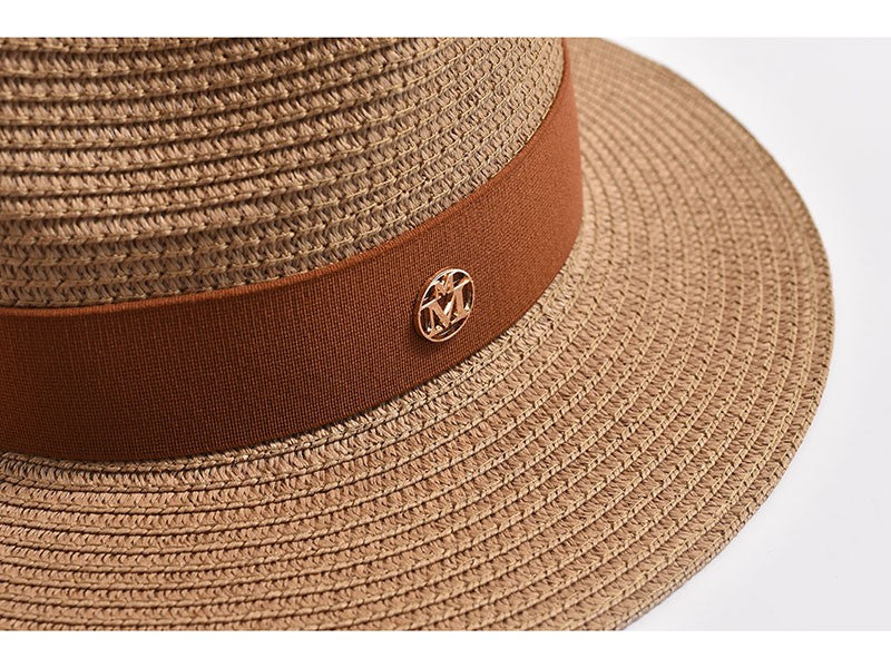 Summer Straw Hats for Women Men Panama Travel Beach Sun Hat Ribbon Decoration Elegant Luxury Jazz Hat