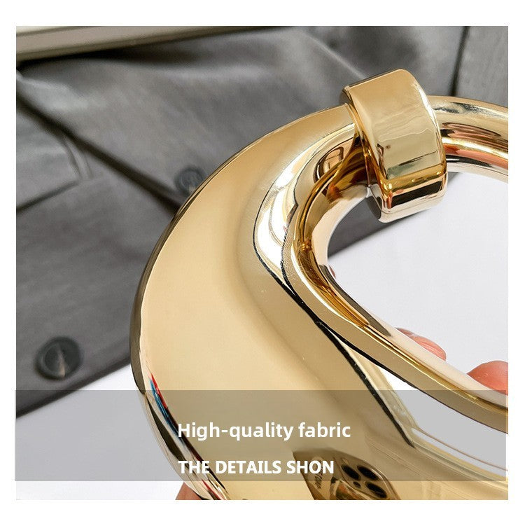 Fashion Crescent Mini Acrylic Chain Evening Bag for Women, Shoulder and Crossbody Bag