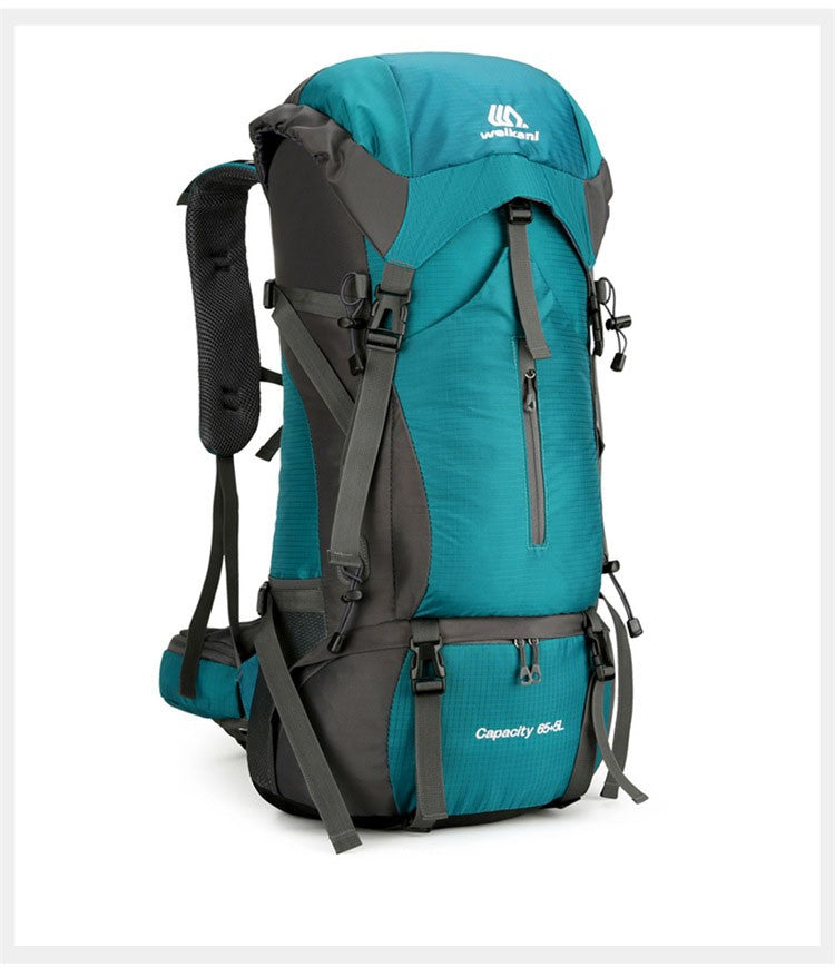 Mochila de acampamento em nylon 70L, bolsa de viagem com capa de chuva, mochila para caminhada ao ar livre, mochila de montanhismo, bolsas de ombro masculinas, bagagem