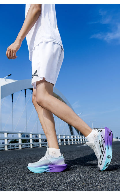 Tênis Masculino de Malha para Conforto 2025, Tênis de Corrida Masculino com Placa de Carbono 3.0, Amortecimento, Esportes, Treino, Corrida, Calçado Especializado para Corrida