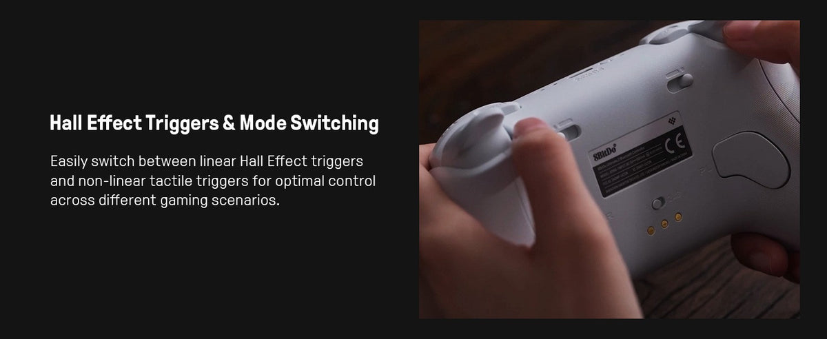 8BitDo Ultimate 2 Bluetooth Gamepad Game Controller with TMR Joysticks & Hall Effect Triggers for Nintendo Switch 2,PC,Windows