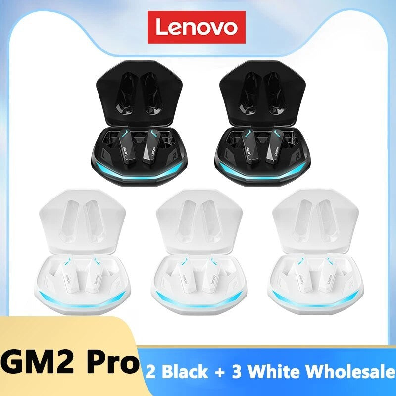 Fones de ouvido Lenovo GM2 Pro Bluetooth 5.3 Headset esportivo sem fio intra-auricular para jogos de baixa latência Dual Mode Fones de ouvido de música novos