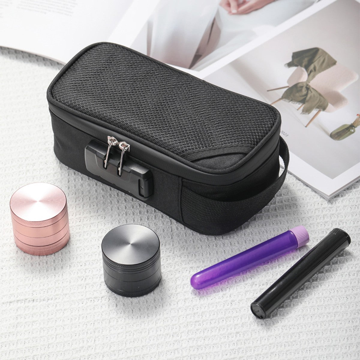 Smell Proof Bag Large-capacity With Lock Activated Carbon Deodorant Bag Portable Pipe Bag Convenient Storage Bag