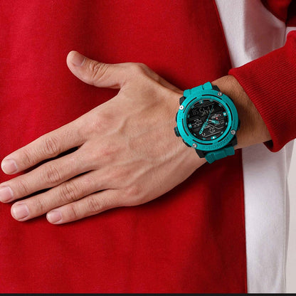 NAVIFORCE Sport Watch for Men Waterproof Dual Display Quartz Wristwatch Mens Digital Date Clock Military Stopwatch Reloj Hombre