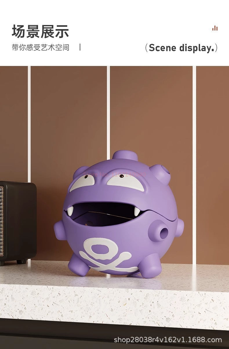 Bandeja Espiral de Incenso Koffing, Anime Gastly, Queimador de Incenso Interno, Suporte Fofo, Boneco Grimer para Decoração de Mesa de Carro, Brinquedo a Gás