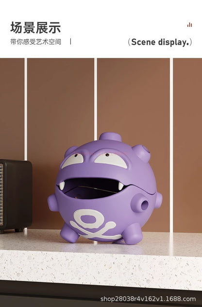 Bandeja Espiral de Incenso Koffing, Anime Gastly, Queimador de Incenso Interno, Suporte Fofo, Boneco Grimer para Decoração de Mesa de Carro, Brinquedo a Gás