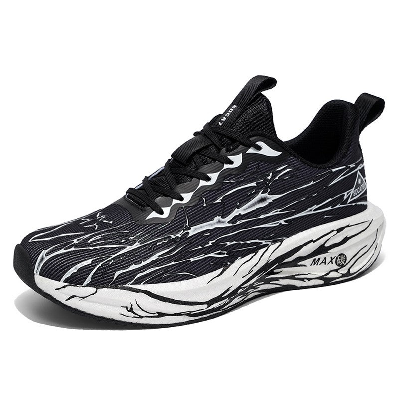 Unisex Running Shoes Breathe Mesh Fashion Lace Up Mens Womens Sneakers Cushioning Thick Sole Outdoor Tennis Shoes for Men Women