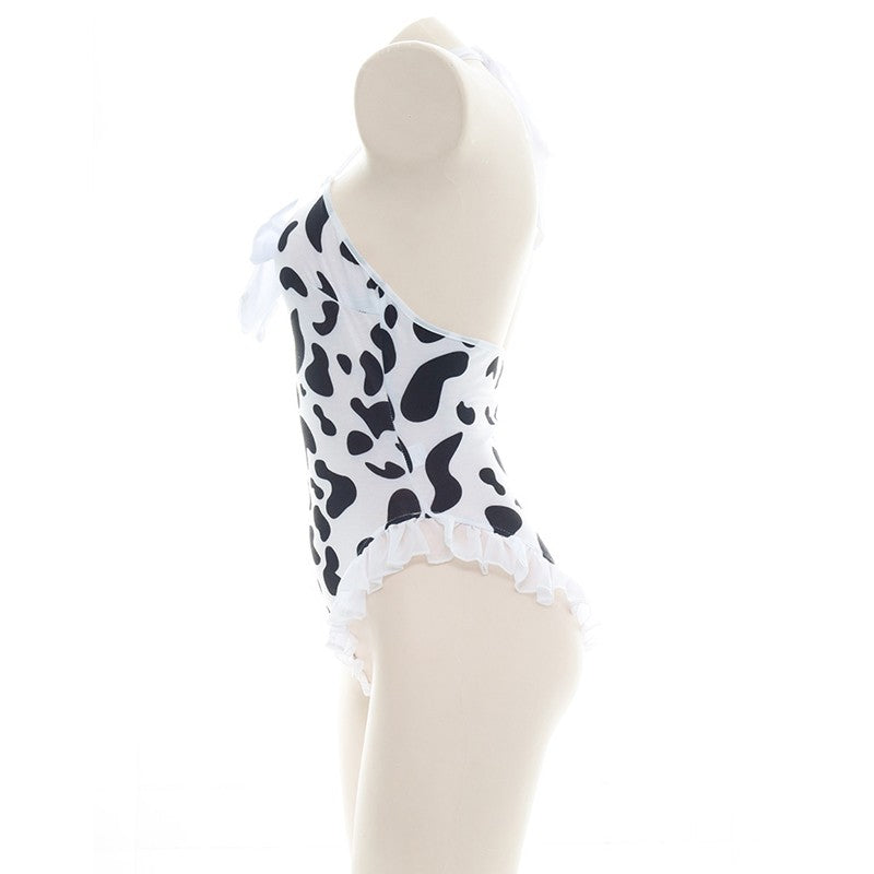 AniLV Cow Series Swimsuit Bodysuit Bikini Maid Unifrom Costume Summer Beach Kawaii Girl Swimwear Skirt Uniform Set Cosplay