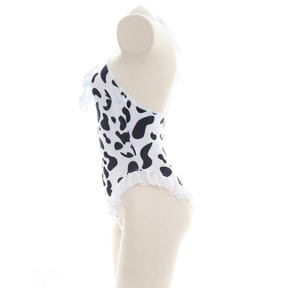 AniLV Cow Series Swimsuit Bodysuit Bikini Maid Unifrom Costume Summer Beach Kawaii Girl Swimwear Skirt Uniform Set Cosplay