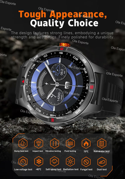 T-Rex 3 Military 1000mAh Battery Smart Watch 10ATM Waterproof GPS Track Compassr Bluetooth Call AMOLED Men Swim Sport Smartwatch