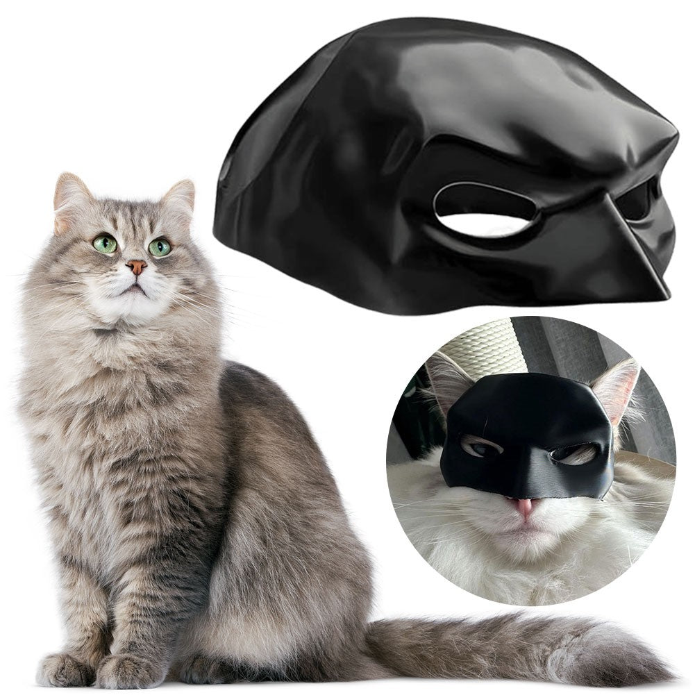 Máscara Bat Cat Avenger Máscara Criativa de Gato para o Rosto Meio Rosto Máscara Decorativa de Gato Máscara de Animal de Estimação de Meio Rosto para Cosplay de Halloween