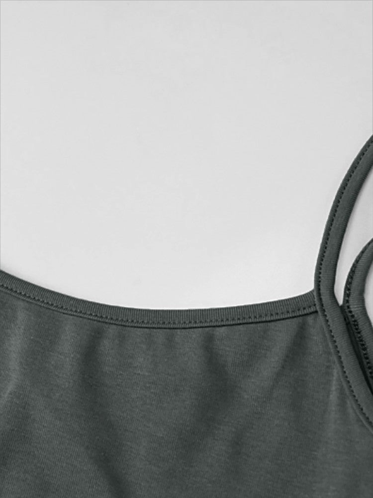 2025 Summer Women's New Fashion Simple Temperament Suspender Long Backless Slim