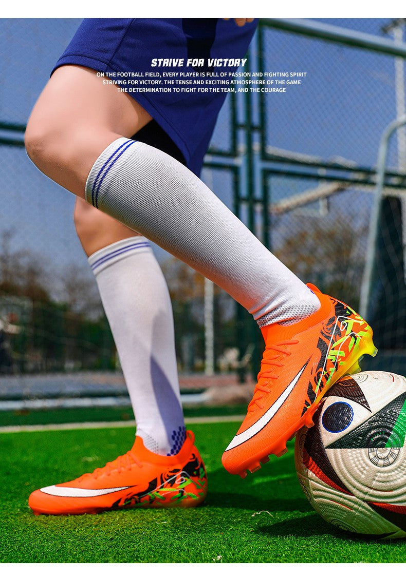 New Men Football Boots Training Long Spikes Soccer Shoes Sneakers Original  Drop Shipping Futsal Cleats Match Ultralight Indoor