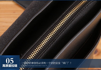 New Men's Bag, Business Shoulder Bag, Wear-resistant Waterproof PU Leather 10 Inch Capacity Men's Briefcase POLO Casual Bag