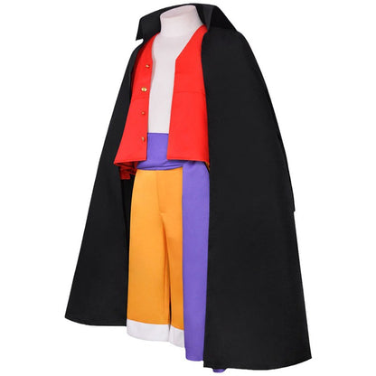 Anime Piece Pirate Luffy Cosplay Costumes Monkey D Sun God Two Years Later Cos Adult Kids Carnival Party Red Top Pants Suits Hat