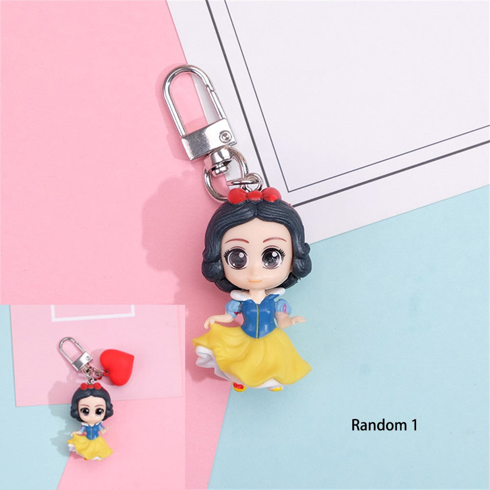 Chaveiro Princesa Disney Branca de Neve Chaveiro de Resina Cinderela Bela Ariel Acessórios de Pingente de Chaveiro Presente para Amigas Filha Chave