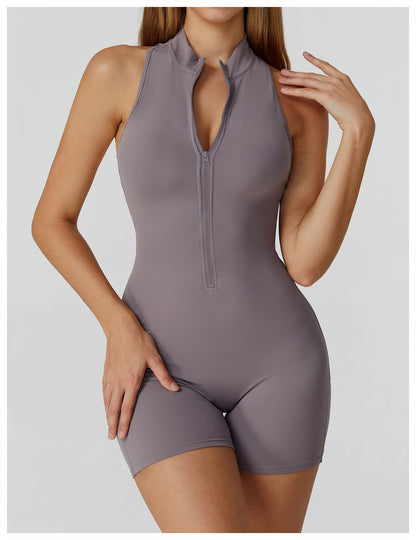 New Sexy Sports Set Women Gym Set Shorts Training Yoga Clothes Women Rompers Stretch Sports Jumpsuit Female Workout Bodysuits