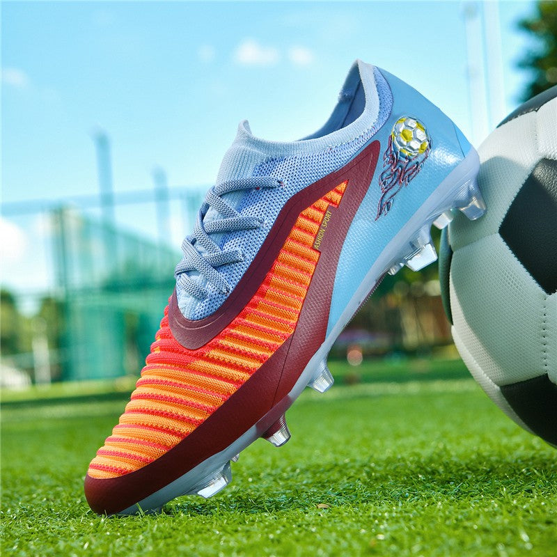 New Men Soccer Shoes Adult Non Slip Football Boots Outdoor Sport Boys Long Spikes Training Cleats Breathable Match Comfortable