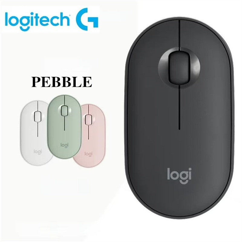 Mouse sem fio Bluetooth para notebook e tablet Logitech PEBBLE M350 Mouse leve e fino Mute Mini mouse de escritório