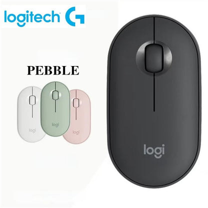 Mouse sem fio Bluetooth para notebook e tablet Logitech PEBBLE M350 Mouse leve e fino Mute Mini mouse de escritório