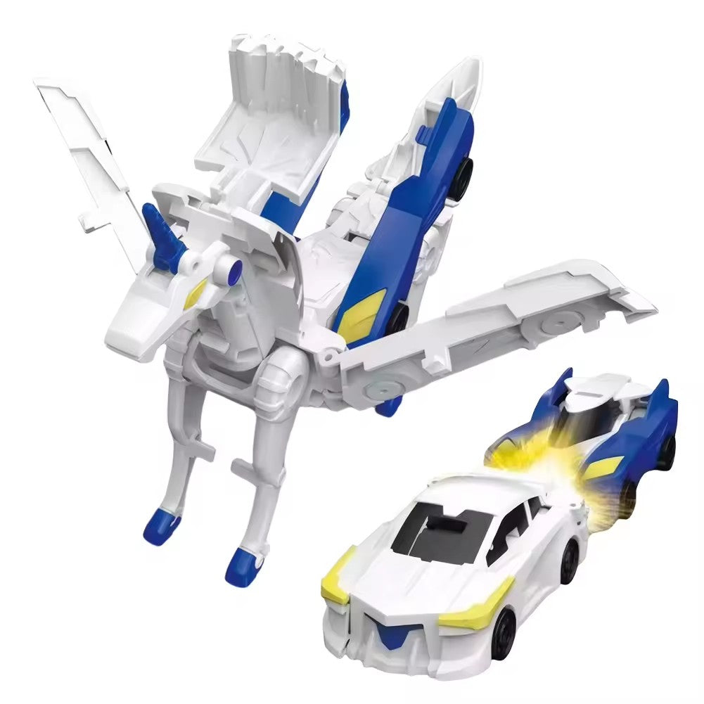 Unicorn Transformer: Brinquedo Carro Mágico de Transformação Super Combinação 2 em 1 Carro Magnético de Colisão que Transforma Brinquedo DIY para Crianças