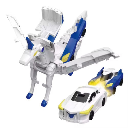 Unicorn Transformer: Brinquedo Carro Mágico de Transformação Super Combinação 2 em 1 Carro Magnético de Colisão que Transforma Brinquedo DIY para Crianças
