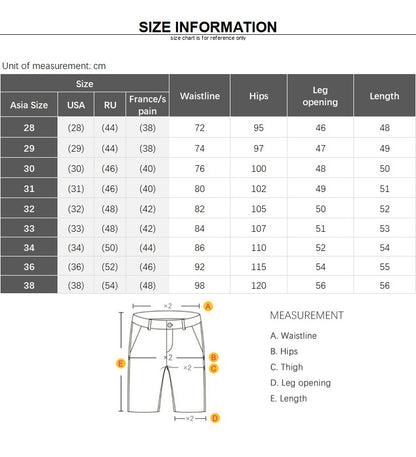 Men's Straight Casual Denim Shorts Simple Solid Color Slim Jeans Comfortable Breathable Bermuda Short Pants Summer