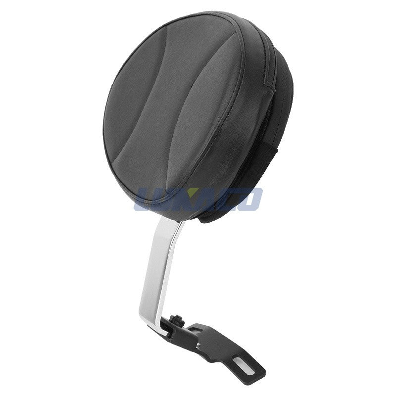 Motorcycle Adjustable Driver Rider Backrest Plug In Sissy Bar Seat Cushion Moto Pad For Harley Fatboy Heritage Softail 2007-2017