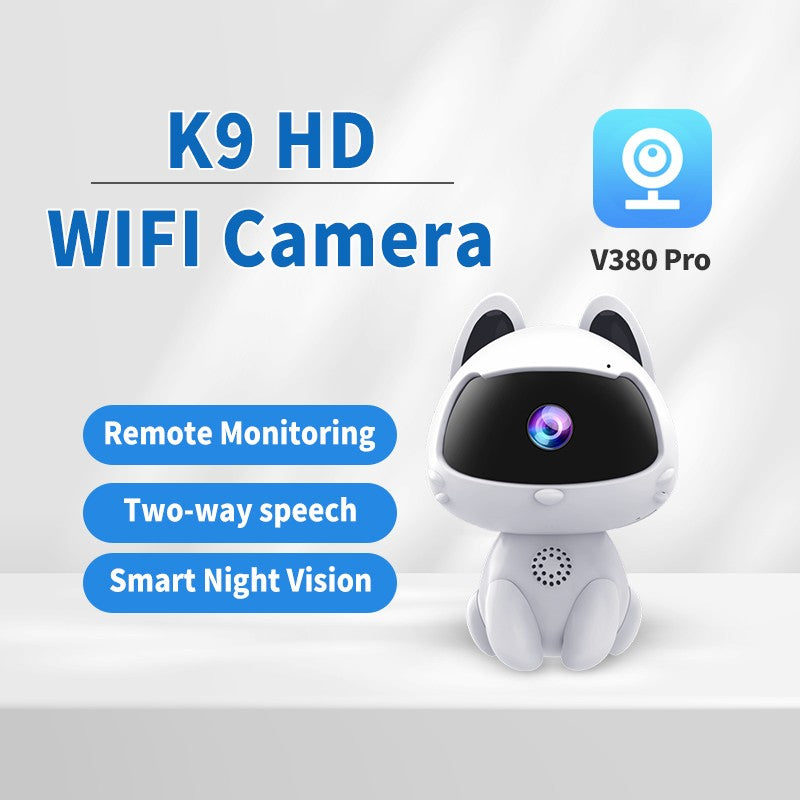 WiFi Surveillance Camera Indoor Home Security Baby Monitor V380 HD Smart Cat Wireless Camera Automatic Tracking Two-way Audio