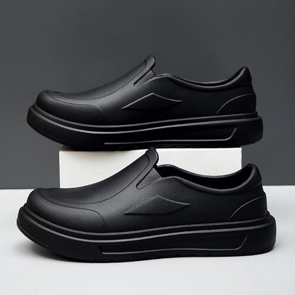Men's Chef Shoes Anti Slip Oil Resistant Dirt Resistant Work Shoes Quick Drying Thick Soled Rain Shoes Large Size Breath Clogs