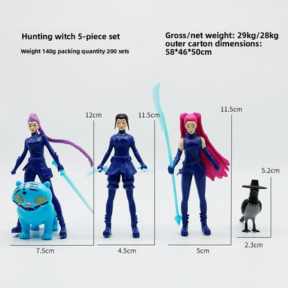 NEW 2026 Hot Kpop Devil Hunter Rumi Zoe Mira Anime Polyvinyl Chloride Character Collection Desktop Trinkets Childrens Gift