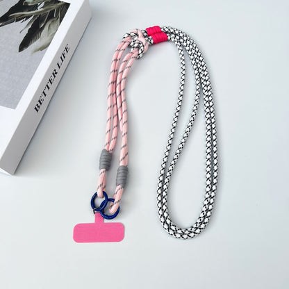 Personalized Trend Double Color Mobile Phone Universal Lanyard Diagonal Span Long Rope Shoulder Strap Rope Fashion Safety Rope