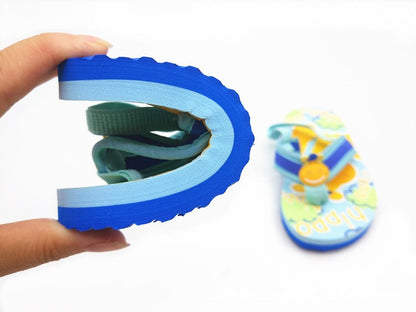 2025 Summer Children Cute Cartoon Animal Slippers Beach Shoes Kids Flip Flops Elastic Band Anti-slip Sandals Boys Girls Slippers