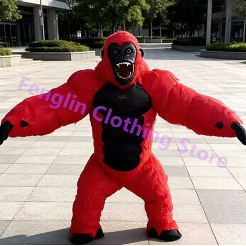 Cartoon Doll Costume 2.6-meter Inflatable Gorilla Mascot Costume Cartoon Doll King Kong Plush Party Advertisement and Role Playi