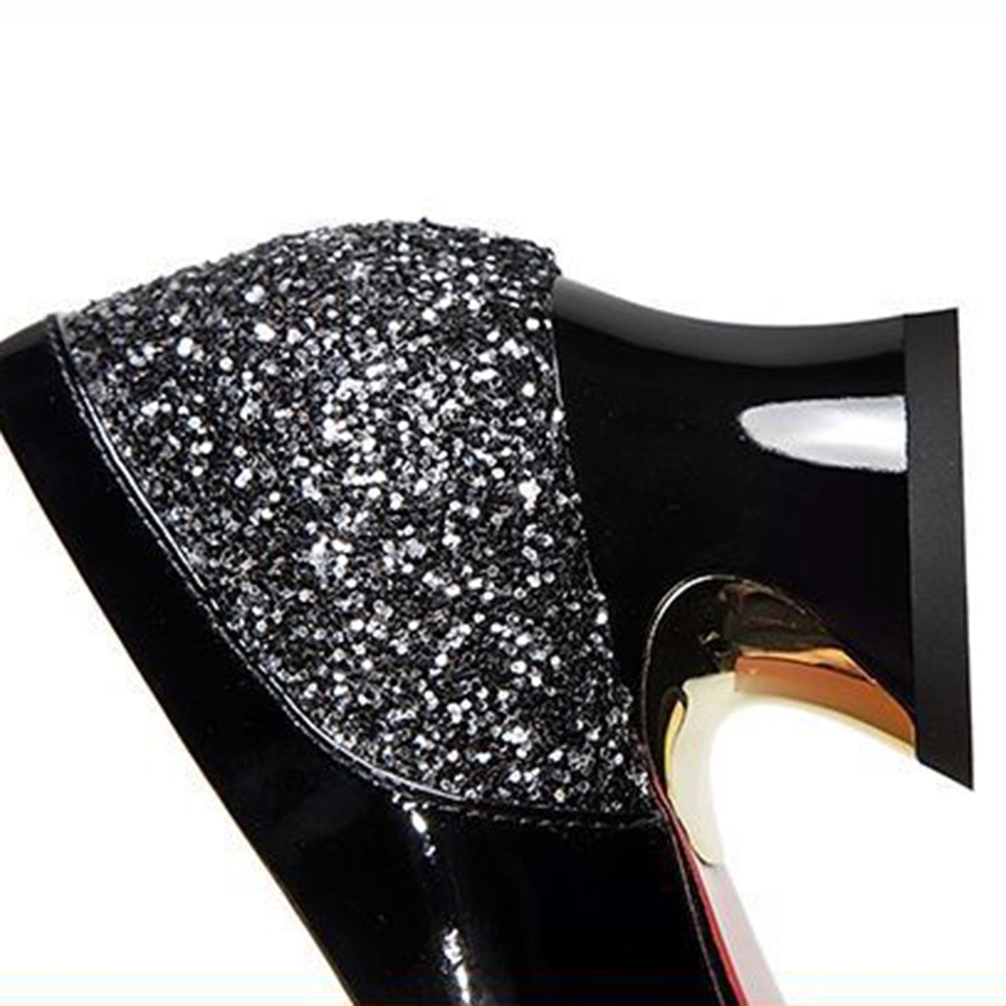 Fashion Women's High Heels Pumps 4CM Low-Heeled Elegant Ladies Wedding Shoes Sexy Red Pointed Toe Shallow Slip-On Party Shoes