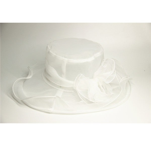 Chapéu Fascinator Derby para Igreja de Organza para Mulheres Chapéu de Casamento para Chá Kentucky Chapéu Derby para Mulheres Fedoras de Aba Larga Formal Kentucky