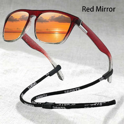 Fashion With Chain Square Sunglasses For Men Women Driving Fishing Brand Designer Sun Glasses Man UV400 Eyewear