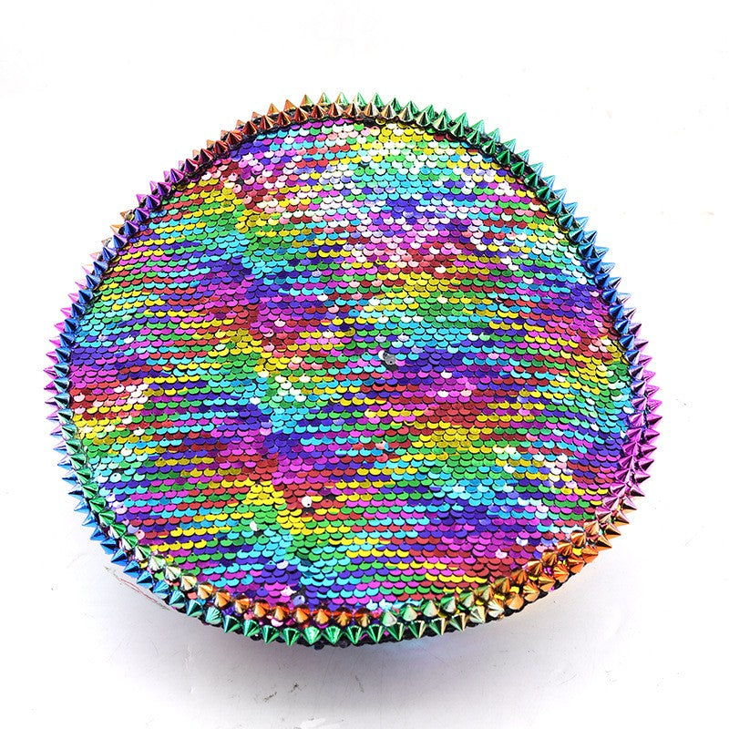 Chapéu de Capitão Chapéu Punk de Lantejoulas Coloridas com Strass para Festa Festival Aniversário Casamento Chapéu de Noiva Chapéu de Palco para Mulheres e Homens