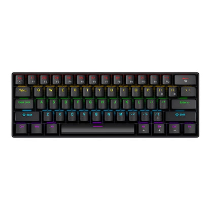 Teclado Mecânico com Fio Portátil APAYADO K61 60% com Fio 61 Teclas RGB Fantasma