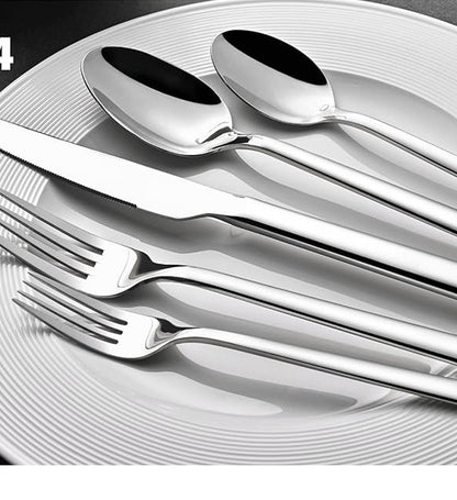 5PCS premium quality 420 and 18-10 Stainless steel Dinnerware Set cutlery set steak knife and fork dessert fork and spoon