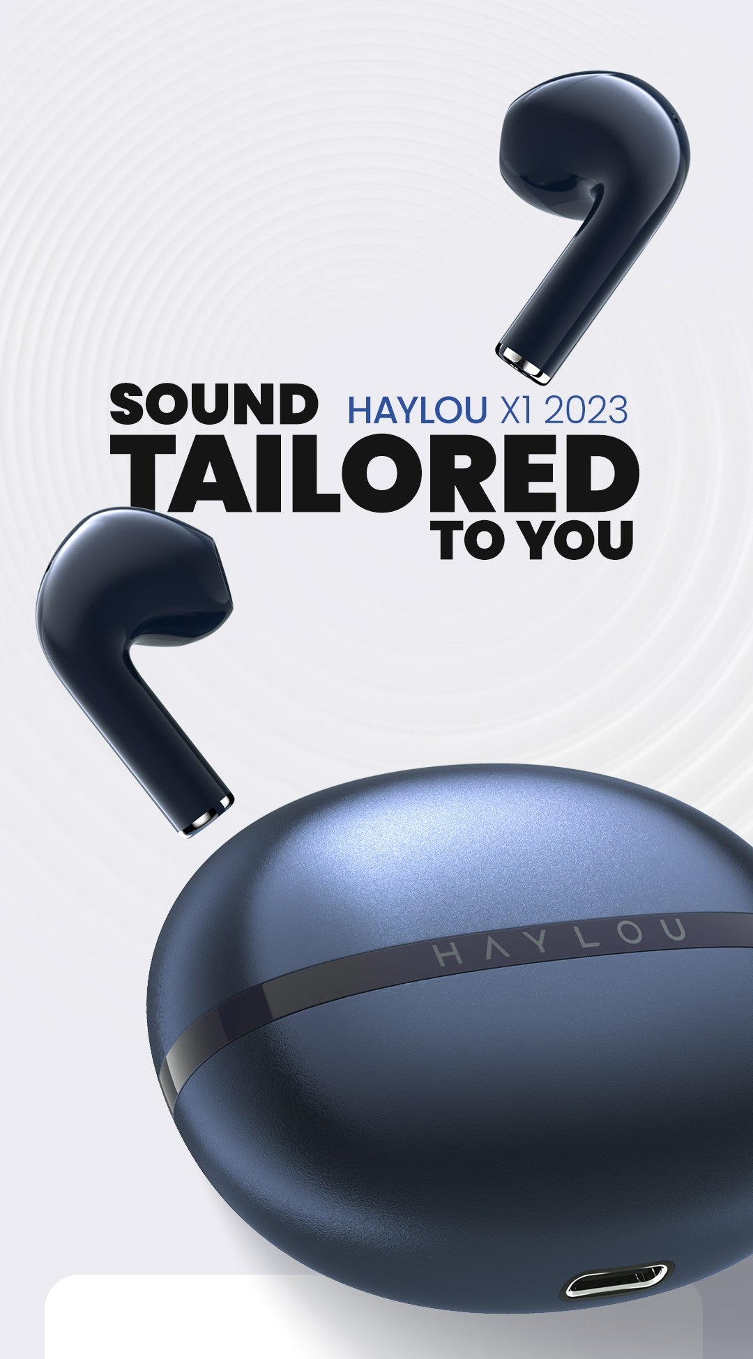 Fones de ouvido HAYLOU X1 2023 True Wireless, estojo metálico, Bluetooth 5.4, bateria de 24 horas, fones de ouvido semi-intra-auriculares