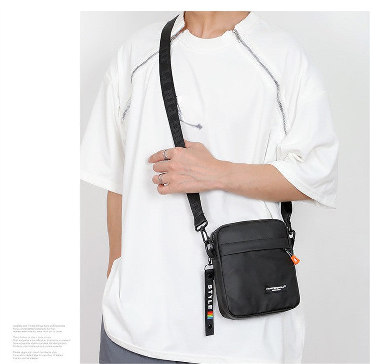 Simple Mini Men Crossbody Bag For Phone Side Bag Casual Waterproof PU Leather Shoulder Bag Business Small Messenger Sling Bags