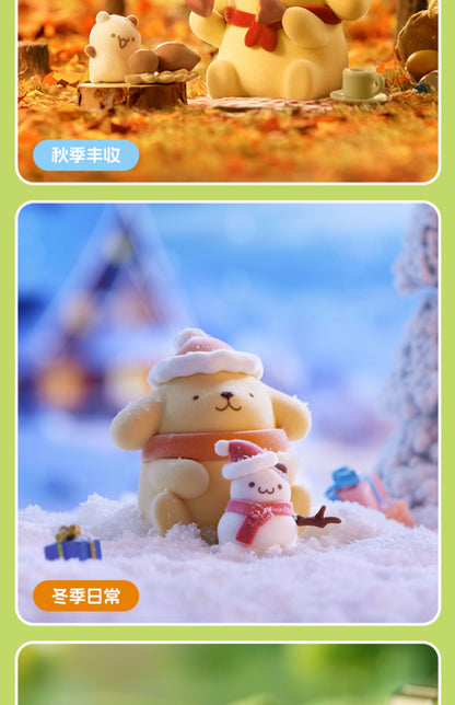 Pudding Dog Childhood Four Seasons Series Blind Box Sanrio Ornament Trendy Play Cute Children's Fun