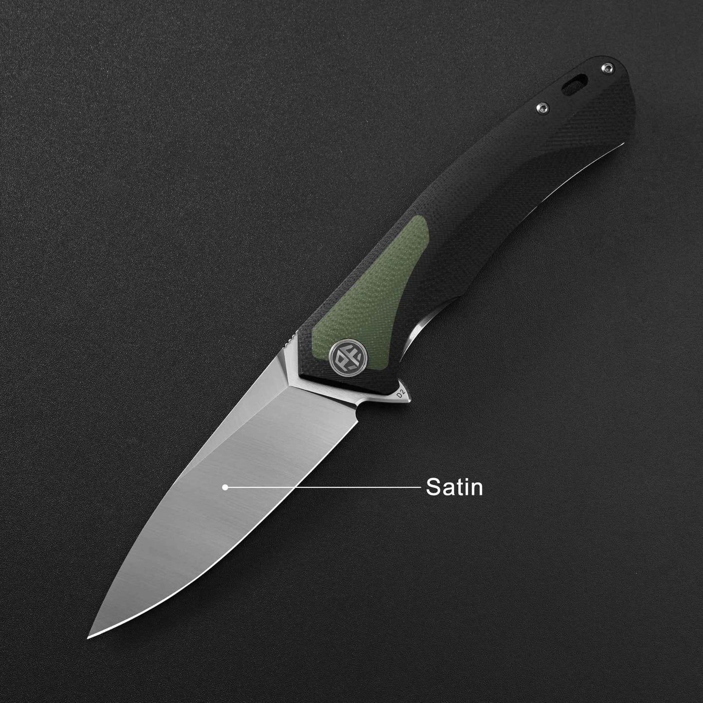 Petrified Fish PF838 Folding Knife Jackknife D2 Steel Outdoor Camping Hunting Hiking EDC Tool Ball Bearing G10 Handle Knives