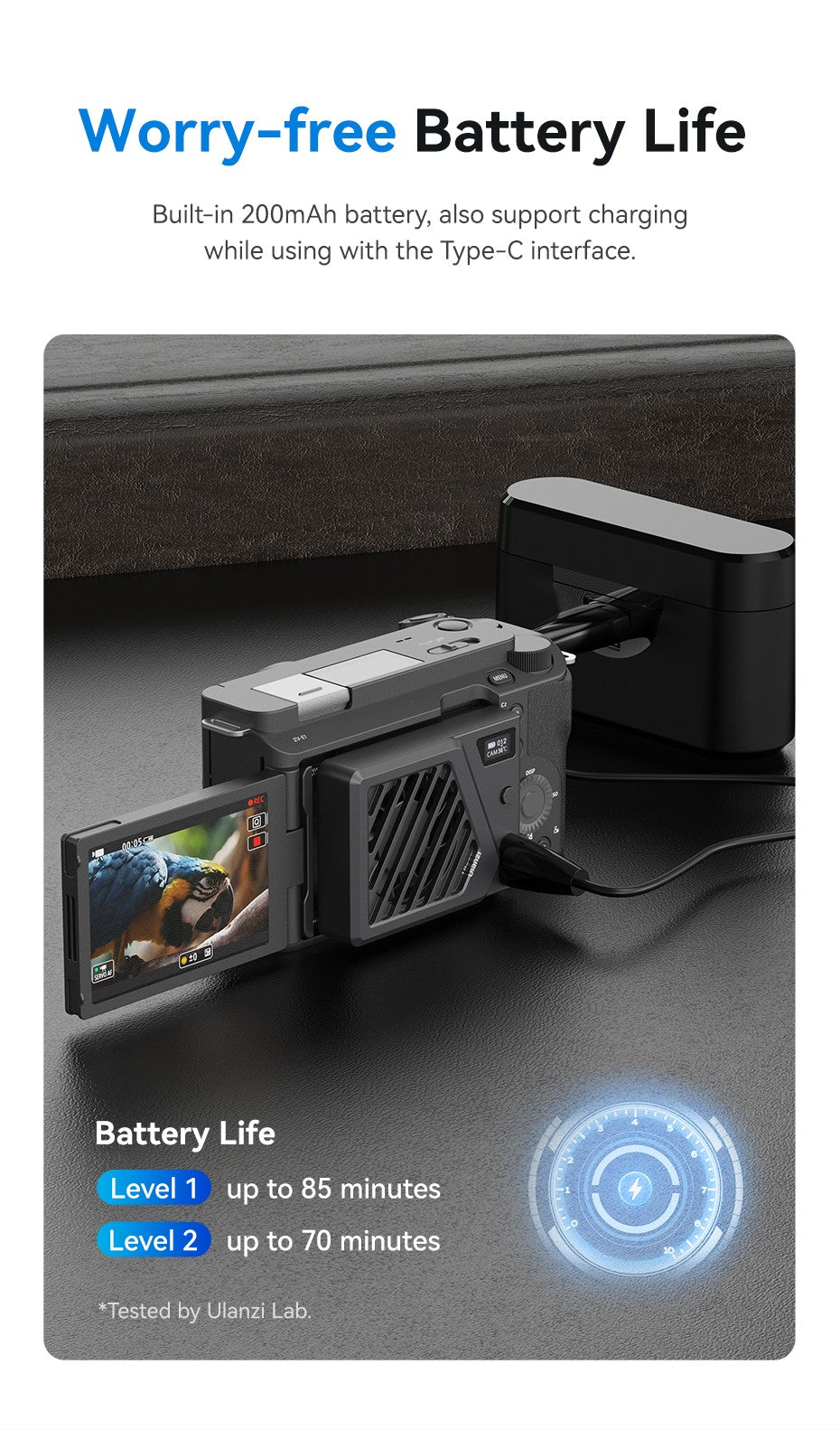 Ulanzi CA25 Camera Cooling System New Version Heat Sink Cooling Fan for Sony Canon FUJIFILM Nikon ZV-E1 FX30 A7M4 R8 R7 R6 XT4