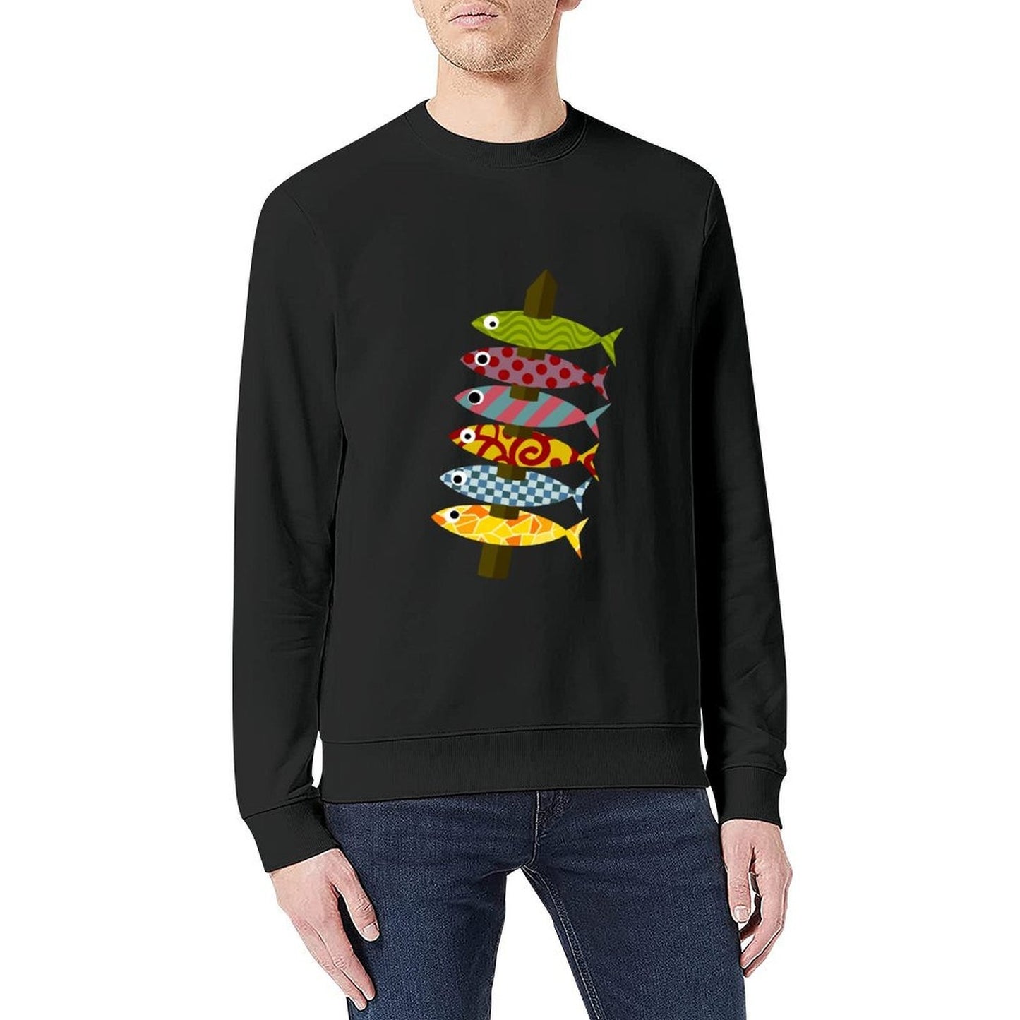 Fantasy Sardines Spits Pullover clothes for men tracksuit men clothing korean autumn clothes men sweatshirt