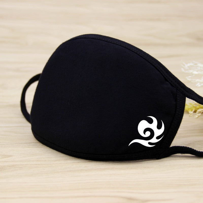 1PCS Black Mouth Mask Big Size Stop Air Pollution Home Cartoon Lovely Cotton Funny Teeth Masks Keep Warm Mouth Muffle Respirator