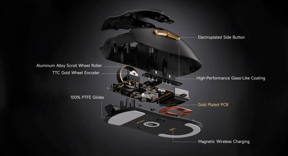 MCHOSE K7 Ultra Mouse Gamer Sem Fio PAW3950 Taxa de Sondagem Dupla de 8K Leve Base de Carregamento Magnético Sem Fio Esports Escritório
