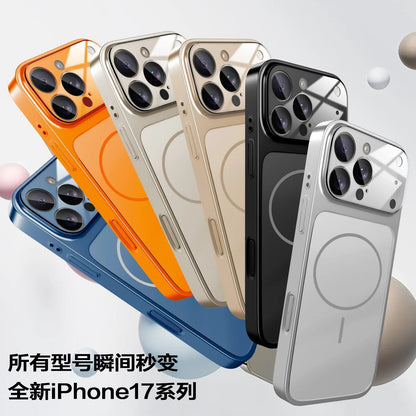 Capa Protetora de Telefone AG Nano Fosco para Magsafe para iPhone 17 Air 16 15 14 13 Pro Max Capa Armor de Carregamento Magnético Sem Fio