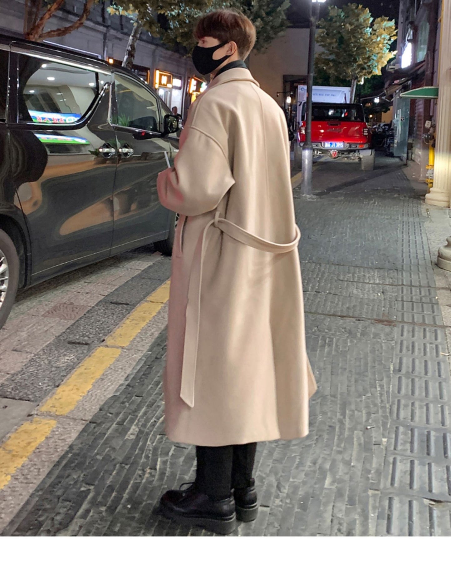 Men Fashion Winter Jacket Coats 2024 Thicken Wool Blends Coat Mens Oversized Overcoat Male Streetwear Warm Long Coat Q38